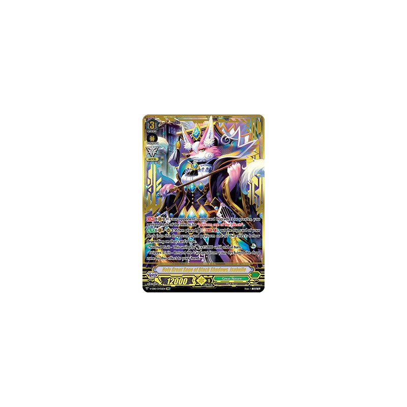 Vanguard_TCG_card_V-EB10_SV02EN_SVR_Holy_Great_Sage_of_Black_Shadows_Isabelle_The_Mysterious_Fortune