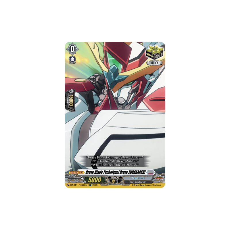 Vanguard_TCG_card_DZ-BT11_EX28EN_EX_Brave_Blade_Technique_Brave_ZUBAAAASH_Symphony_of_Might_Bloom