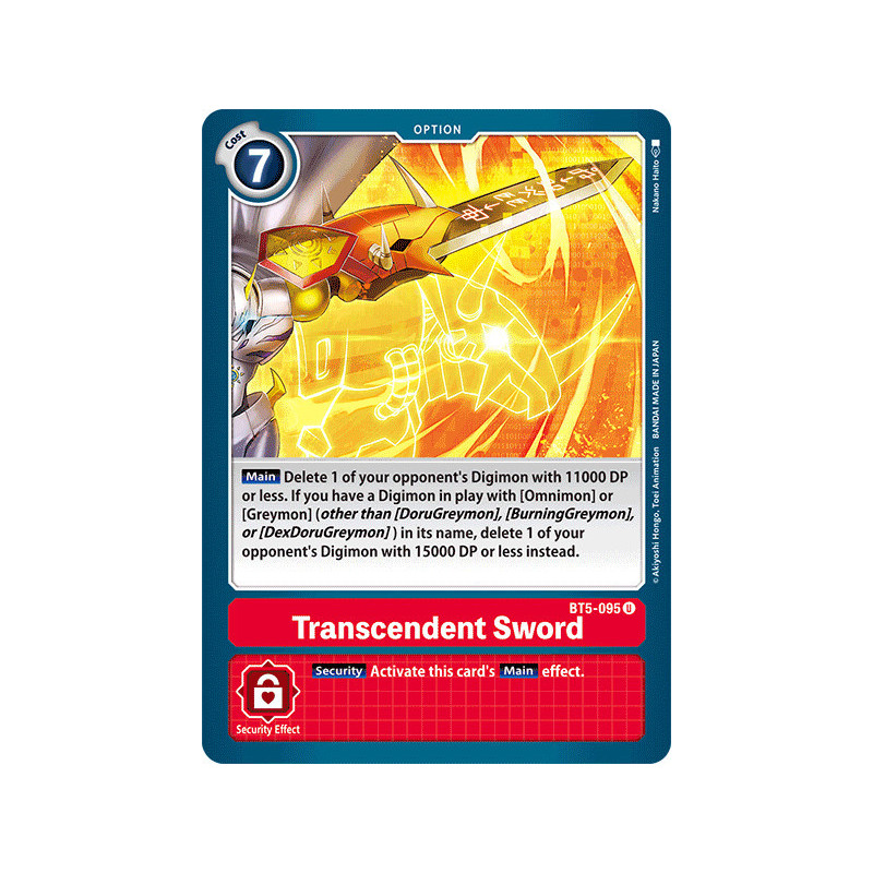 Digimon_TCG_BT5-095_Transcendent_Sword_Uncommon_Battle_Of_Omni_Card_Game