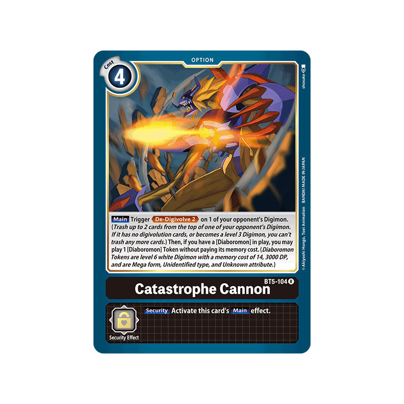 Digimon_TCG_BT5-104_Catastrophe_Cannon_Rare_Battle_Of_Omni_Card_Game