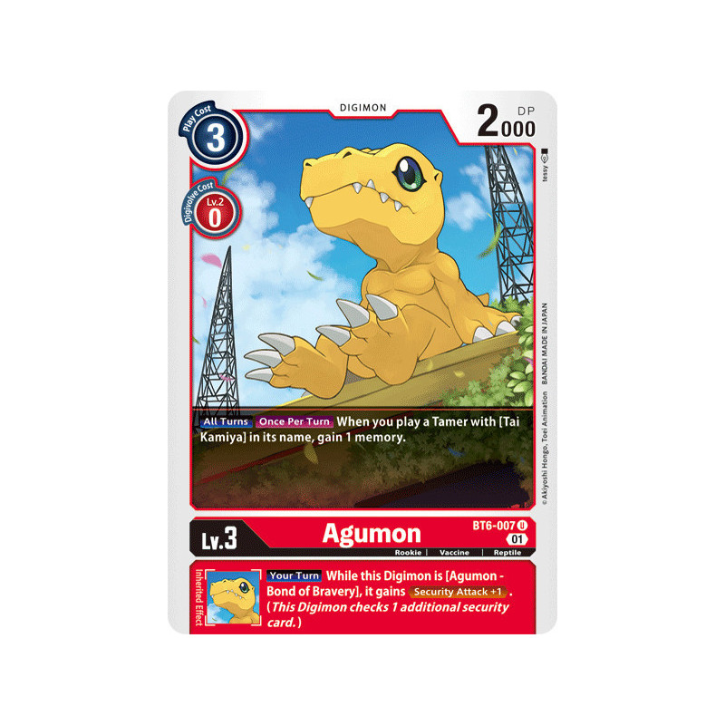 Digimon_TCG_BT6-007_Agumon_Uncommon_Double_Diamond_Card_Game