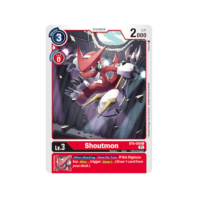 Digimon_TCG_BT6-008_Shoutmon_Common_Double_Diamond_Card_Game