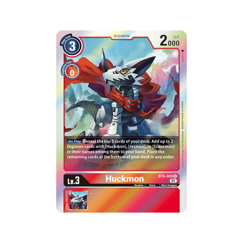 Digimon_TCG_BT6-009_Huckmon_Rare_Double_Diamond_Card_Game