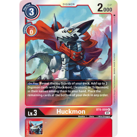 Digimon_TCG_BT6-009_Huckmon_Rare_Double_Diamond_Card_Game