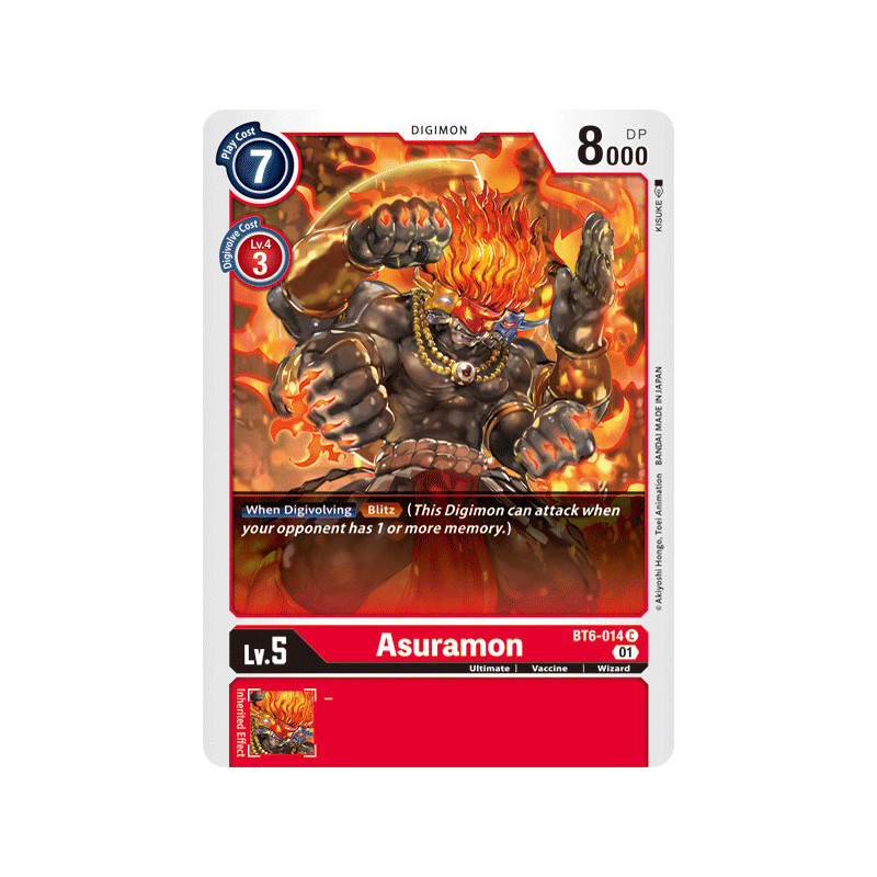 Digimon_TCG_BT6-014_Asuramon_Common_Double_Diamond_Card_Game