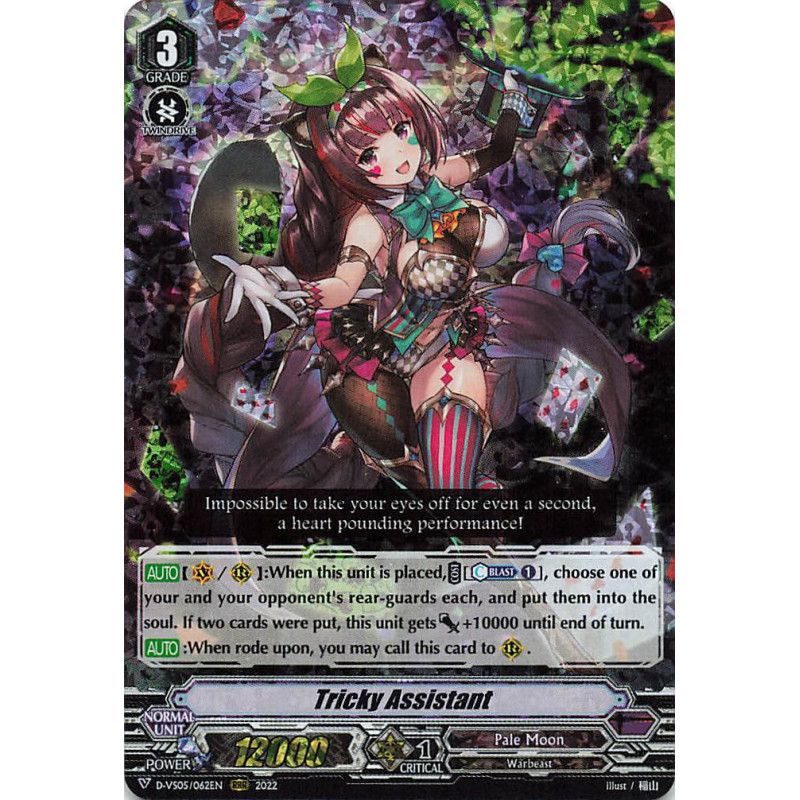 Vanguard_TCG_card_D-VS05_062_RRR_Tricky_Assistant_V_Clan_Collection_Vol.5