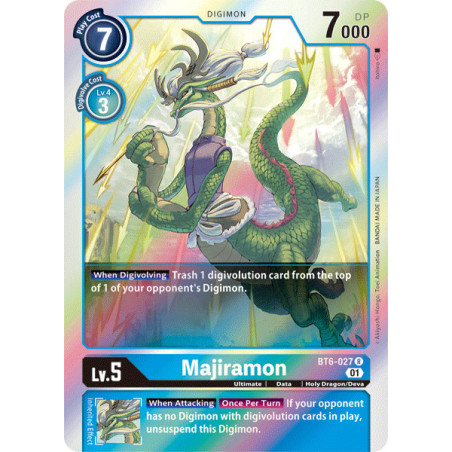 Digimon_TCG_BT6-027_Majiramon_Rare_Double_Diamond_Card_Game