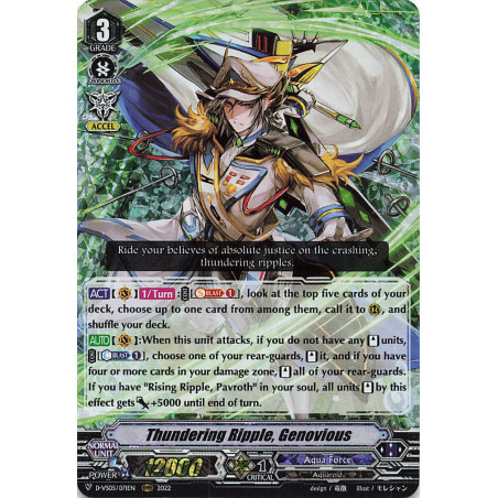 Vanguard_TCG_card_D-VS05_071_RRR_Thundering_Ripple_Genovious_V_Clan_Collection_Vol.5