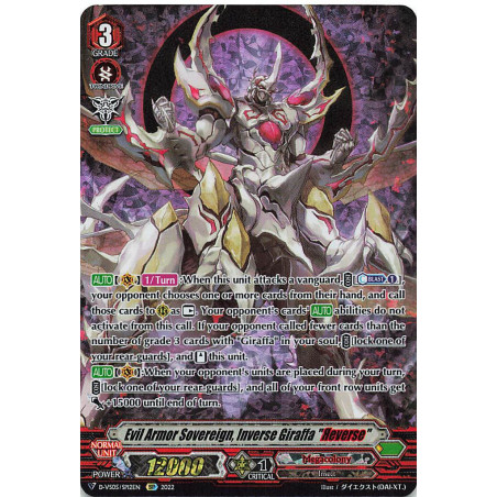 Vanguard_TCG_card_D-VS05_SP12_SP_Evil_Armor_Sovereign_Inverse_Giraffa_Яeverse_V_Clan_Collection_Vol.5