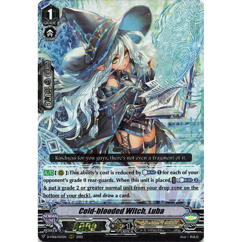 Vanguard_TCG_card_D-VS06_013_RRR_Cold-blooded_Witch_Luba_V_Clan_Collection_Vol.6