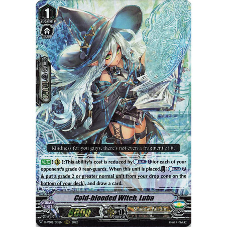 Vanguard_TCG_card_D-VS06_013_RRR_Cold-blooded_Witch_Luba_V_Clan_Collection_Vol.6