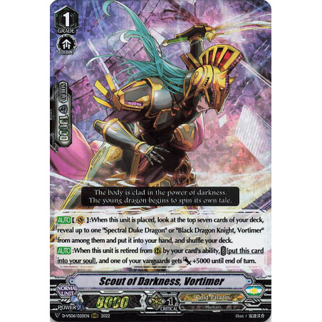 Vanguard_TCG_card_D-VS06_020_RRR_Scout_of_Darkness_Vortimer_V_Clan_Collection_Vol.6