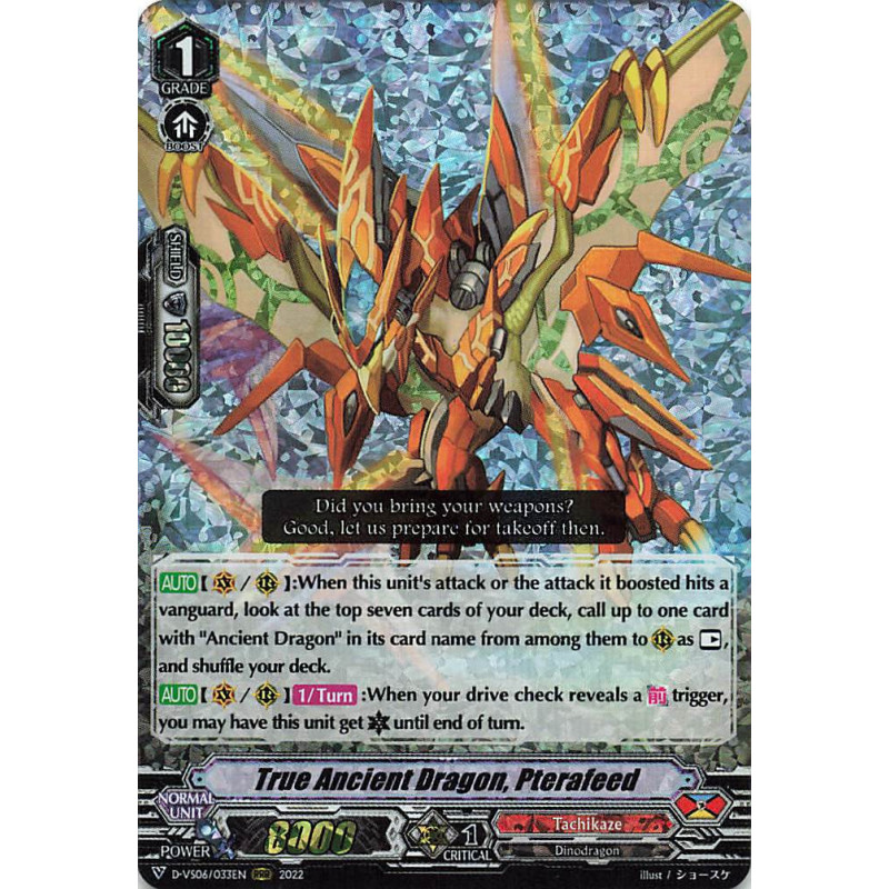 Vanguard_TCG_card_D-VS06_033_RRR_True_Ancient_Dragon_Pterafeed_V_Clan_Collection_Vol.6