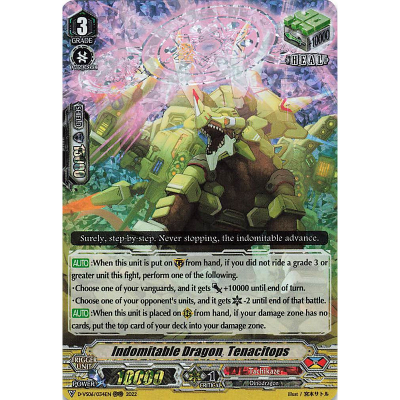 Vanguard_TCG_card_D-VS06_034_RRR_Indomitable_Dragon_Tenacitops_V_Clan_Collection_Vol.6