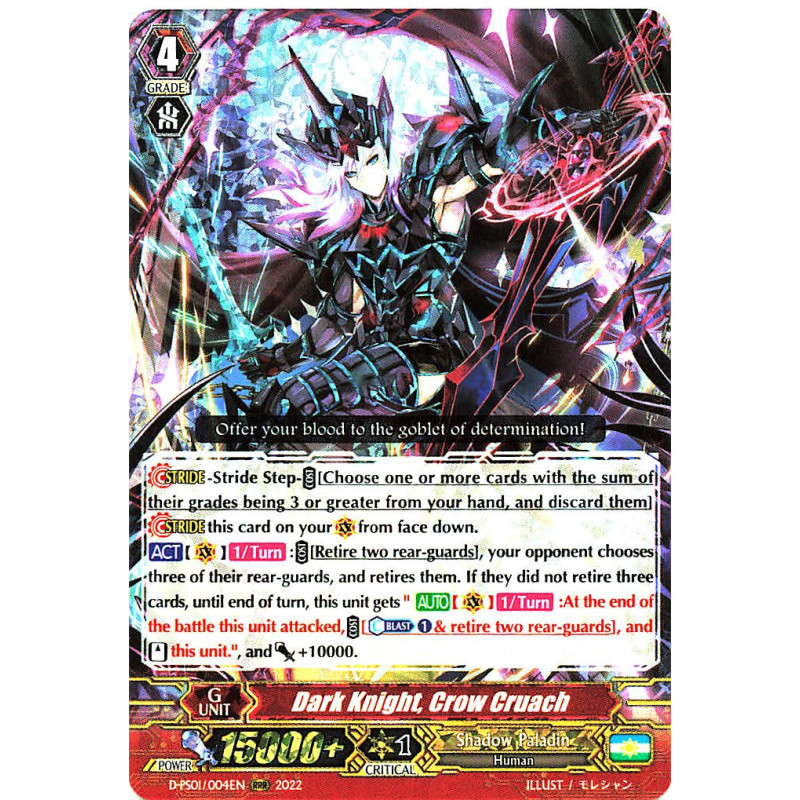 Vanguard_TCG_card_D-PS01_004_RRR_Dark_Knight_Crow_Cruach_P_Clan_Collection_2022