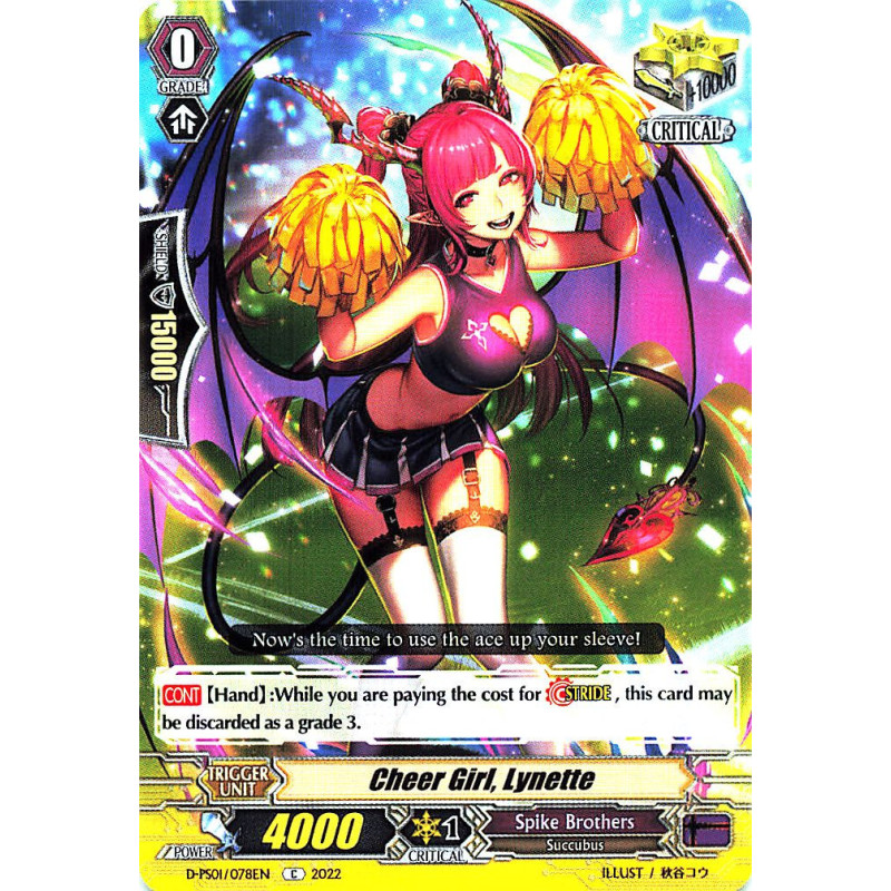 Vanguard_TCG_card_D-PS01_078_C_Cheer_Girl_Lynette_P_Clan_Collection_2022