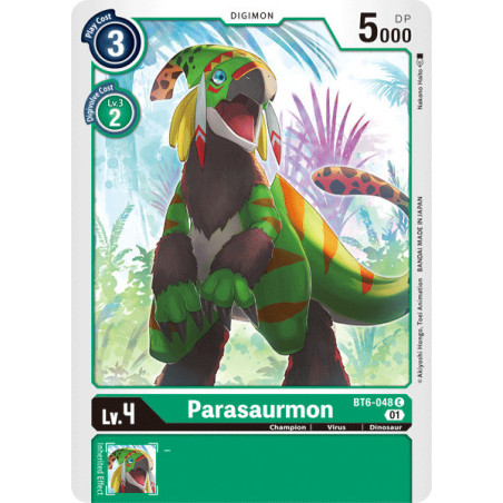 Digimon_TCG_BT6-048_Parasaurmon_Common_Double_Diamond_Card_Game