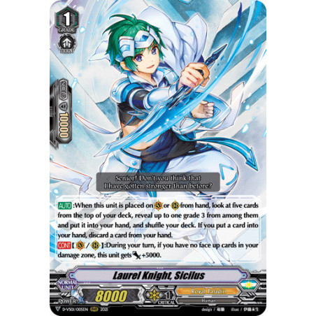 Vanguard_TCG_card_D-VS01_005_RRR_Laurel_Knight_Sicilus_V_Clan_Collection_Vol.1