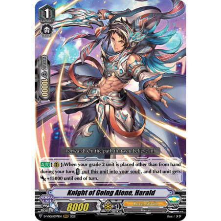 Vanguard_TCG_card_D-VS01_007_RRR_Knight_of_Going_Alone_Harald_V_Clan_Collection_Vol.1