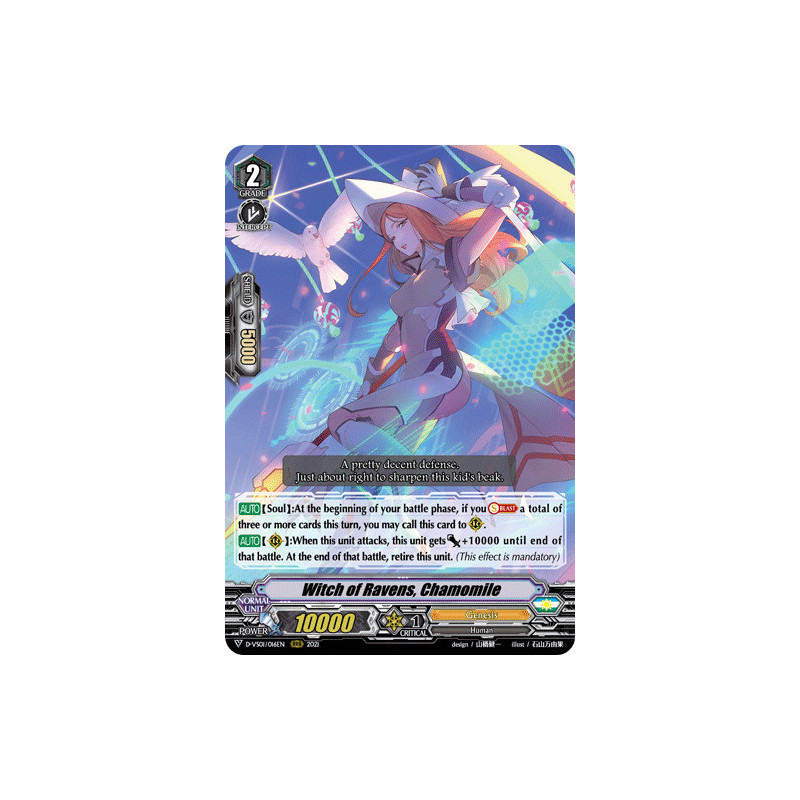 Vanguard_TCG_card_D-VS01_016_RRR_Witch_of_Ravens_Chamomile_V_Clan_Collection_Vol.1