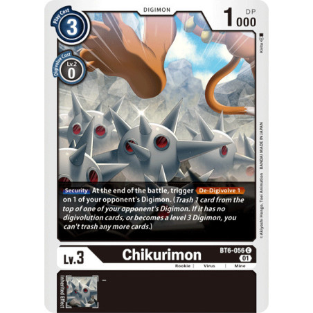 Digimon_TCG_BT6-056_Chikurimon_Common_Double_Diamond_Card_Game