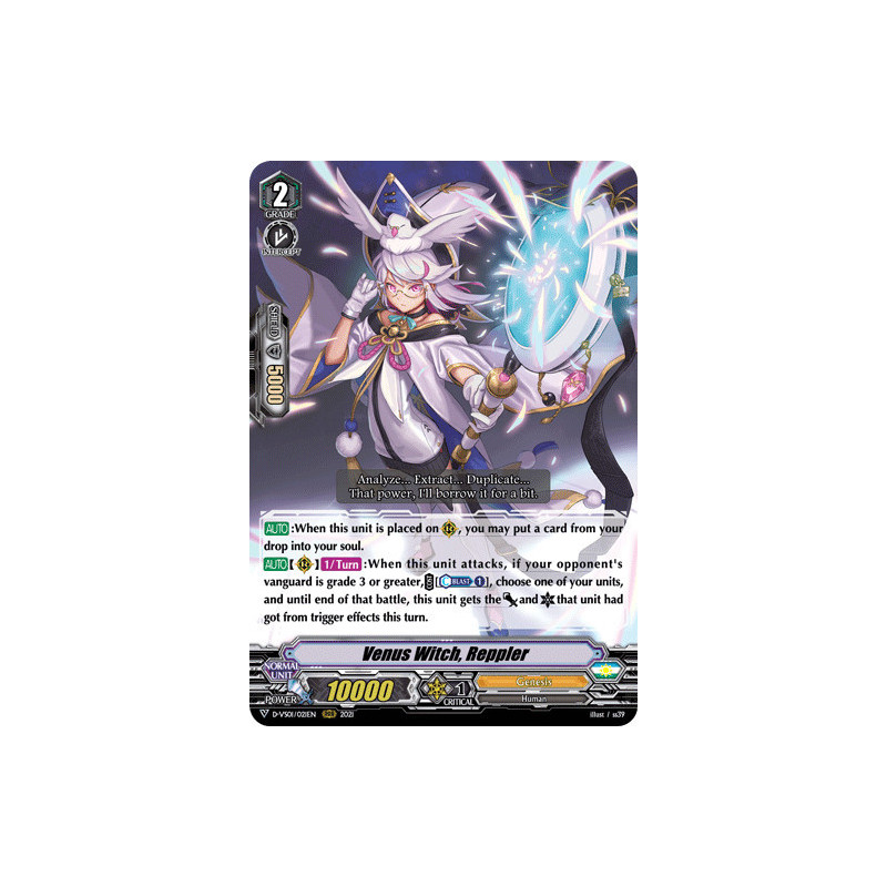 Vanguard_TCG_card_D-VS01_021_RRR_Venus_Witch_Reppler_V_Clan_Collection_Vol.1