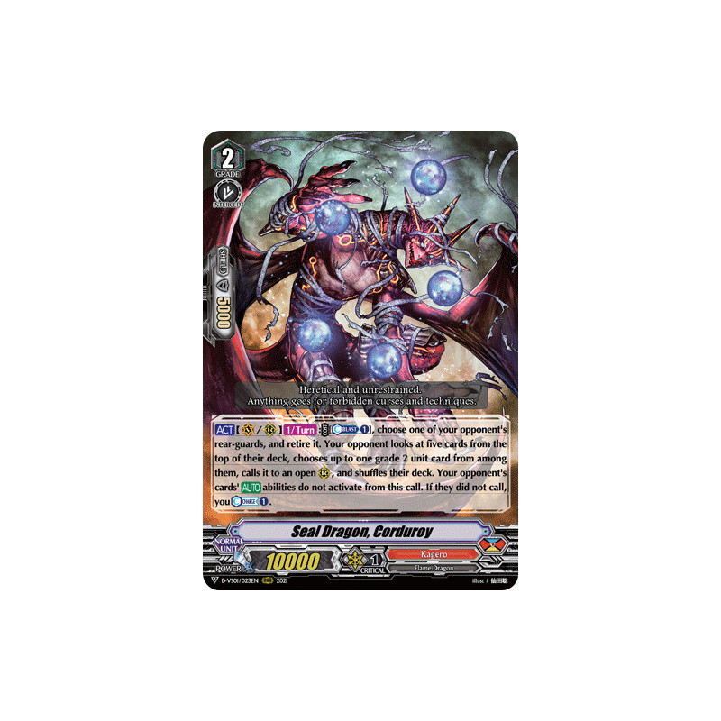 Vanguard_TCG_card_D-VS01_023_RRR_Seal_Dragon_Corduroy_V_Clan_Collection_Vol.1