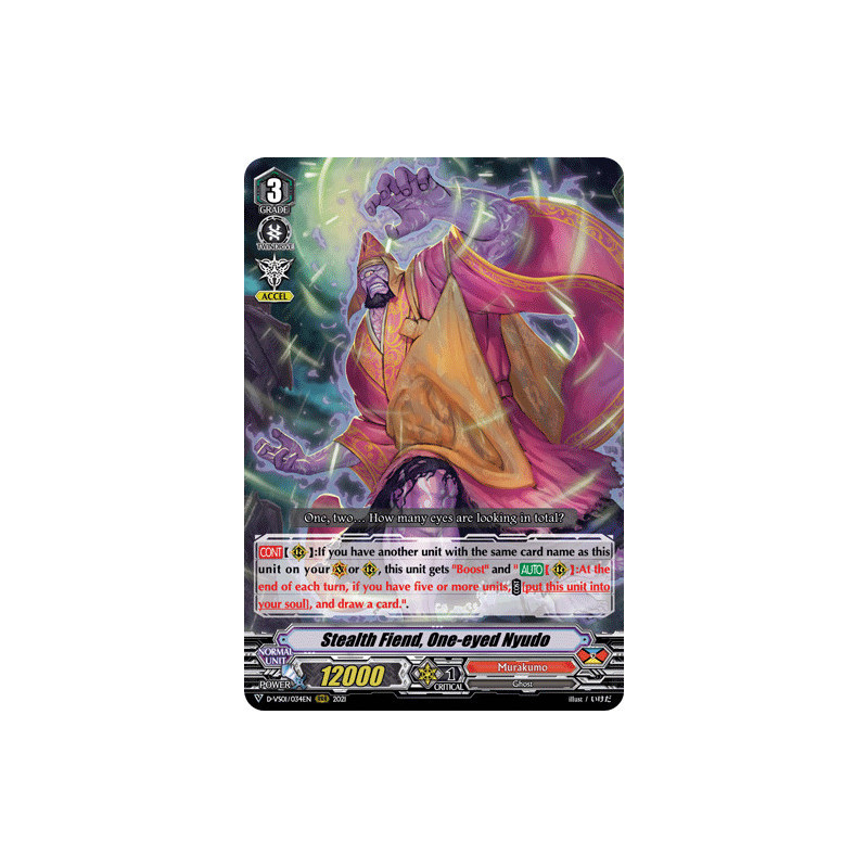 Vanguard_TCG_card_D-VS01_034_RRR_Stealth_Fiend_One-eyed_Nyudo_V_Clan_Collection_Vol.1