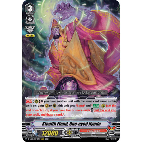 Vanguard_TCG_card_D-VS01_034_RRR_Stealth_Fiend_One-eyed_Nyudo_V_Clan_Collection_Vol.1