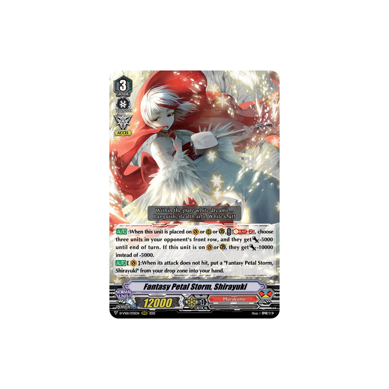 Vanguard_TCG_card_D-VS01_035_RRR_Fantasy_Petal_Storm_Shirayuki_V_Clan_Collection_Vol.1
