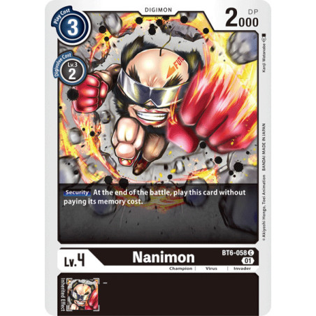 Digimon_TCG_BT6-058_Nanimon_Common_Double_Diamond_Card_Game