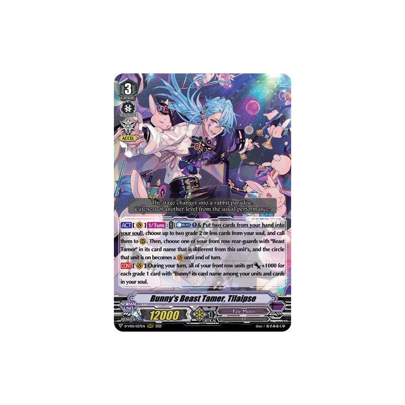 Vanguard_TCG_card_D-VS01_057_RRR_Bunny_s_Beast_Tamer_Tilaipse_V_Clan_Collection_Vol.1
