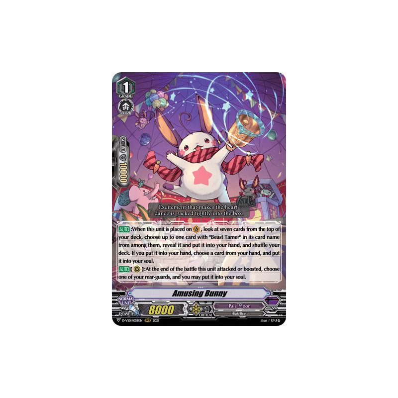 Vanguard_TCG_card_D-VS01_059_RRR_Amusing_Bunny_V_Clan_Collection_Vol.1