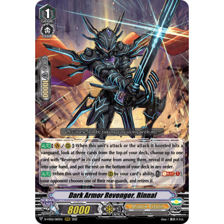 Vanguard_TCG_card_D-VS02_010_RRR_Dark_Armor_Revenger_Rinnal_V_Clan_Collection_Vol.2