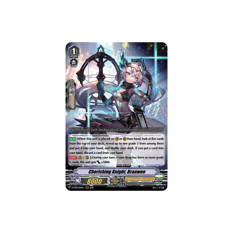 Vanguard_TCG_card_D-VS02_012_RRR_Cherishing_Knight_Branwen_V_Clan_Collection_Vol.2