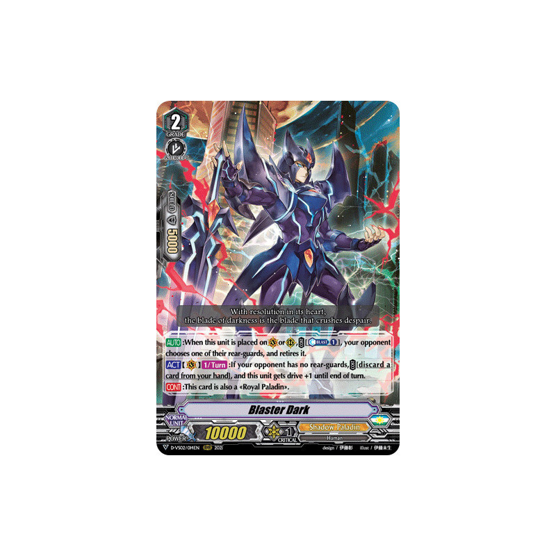 Vanguard_TCG_card_D-VS02_014_RRR_Blaster_Dark_V_Clan_Collection_Vol.2
