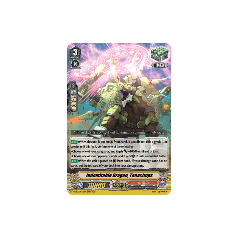 Vanguard_TCG_card_D-VS02_032_RRR_Indomitable_Dragon_Tenacitops_V_Clan_Collection_Vol.2