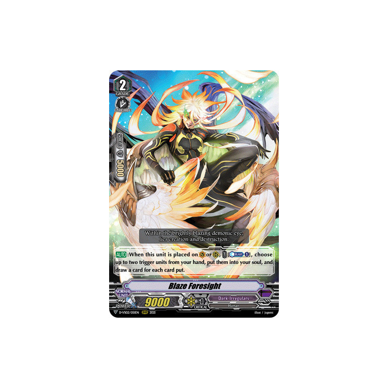 Vanguard_TCG_card_D-VS02_051_RRR_Blaze_Foresight_V_Clan_Collection_Vol.2