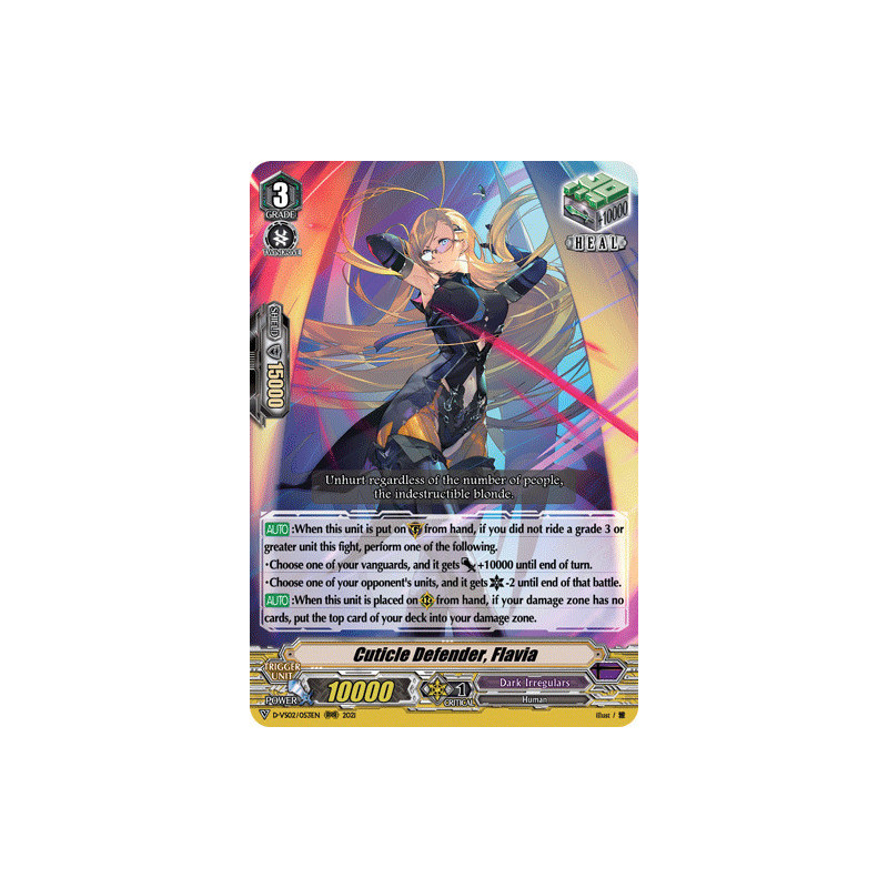 Vanguard_TCG_card_D-VS02_053_RRR_Cuticle_Defender_Flavia_V_Clan_Collection_Vol.2