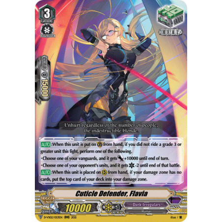Vanguard_TCG_card_D-VS02_053_RRR_Cuticle_Defender_Flavia_V_Clan_Collection_Vol.2