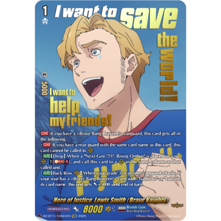 Vanguard_TCG_card_DZ-BT11_EXS04EN_EXS_Hero_of_Justice_Lewis_Smith_Brave_Knights_Symphony_of_Might_Bloom