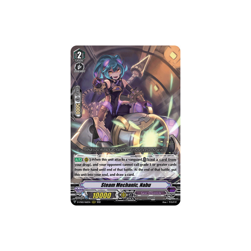 Vanguard_TCG_card_D-VS02_062_RRR_Steam_Mechanic_Nabu_V_Clan_Collection_Vol.2
