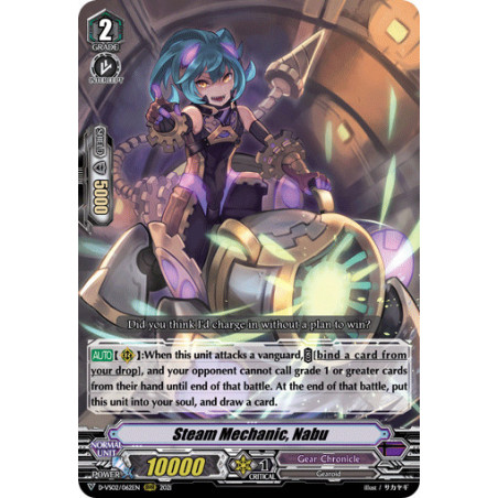 Vanguard_TCG_card_D-VS02_062_RRR_Steam_Mechanic_Nabu_V_Clan_Collection_Vol.2
