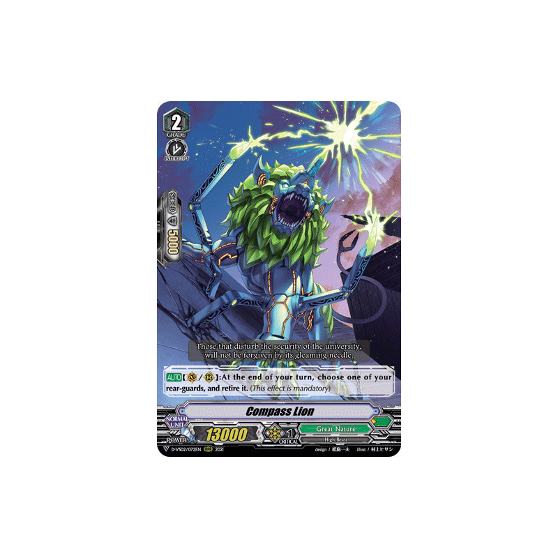 Vanguard_TCG_card_D-VS02_072_RRR_Compass_Lion_V_Clan_Collection_Vol.2