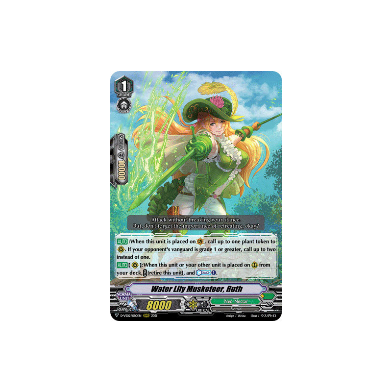 Vanguard_TCG_card_D-VS02_080_RRR_Water_Lily_Musketeer_Ruth_V_Clan_Collection_Vol.2