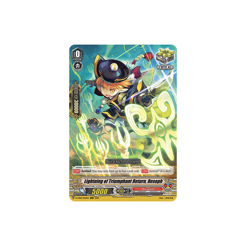 Vanguard_TCG_card_D-VS03_042_RRR_Lightning_of_Triumphant_Return_Reseph_V_Clan_Collection_Vol.3