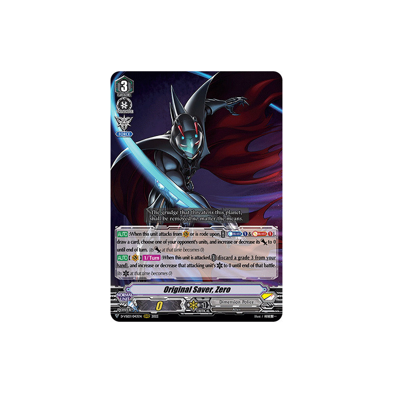 Vanguard_TCG_card_D-VS03_043_RRR_Original_Saver_Zero_V_Clan_Collection_Vol.3