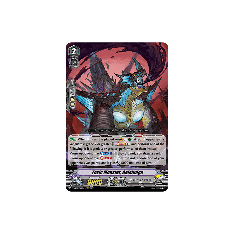 Vanguard_TCG_card_D-VS03_047_RRR_Toxic_Monster_Gelsludge_V_Clan_Collection_Vol.3