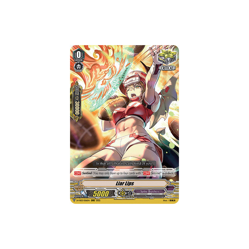 Vanguard_TCG_card_D-VS03_056_RRR_Liar_Lips_V_Clan_Collection_Vol.3