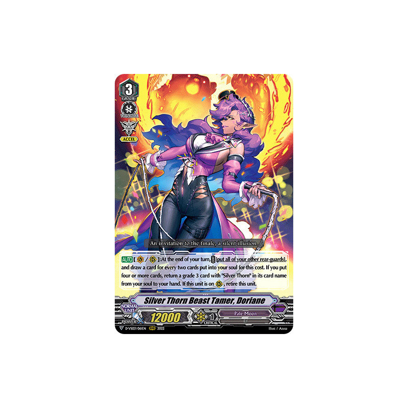 Vanguard_TCG_card_D-VS03_061_RRR_Silver_Thorn_Beast_Tamer_Doriane_V_Clan_Collection_Vol.3